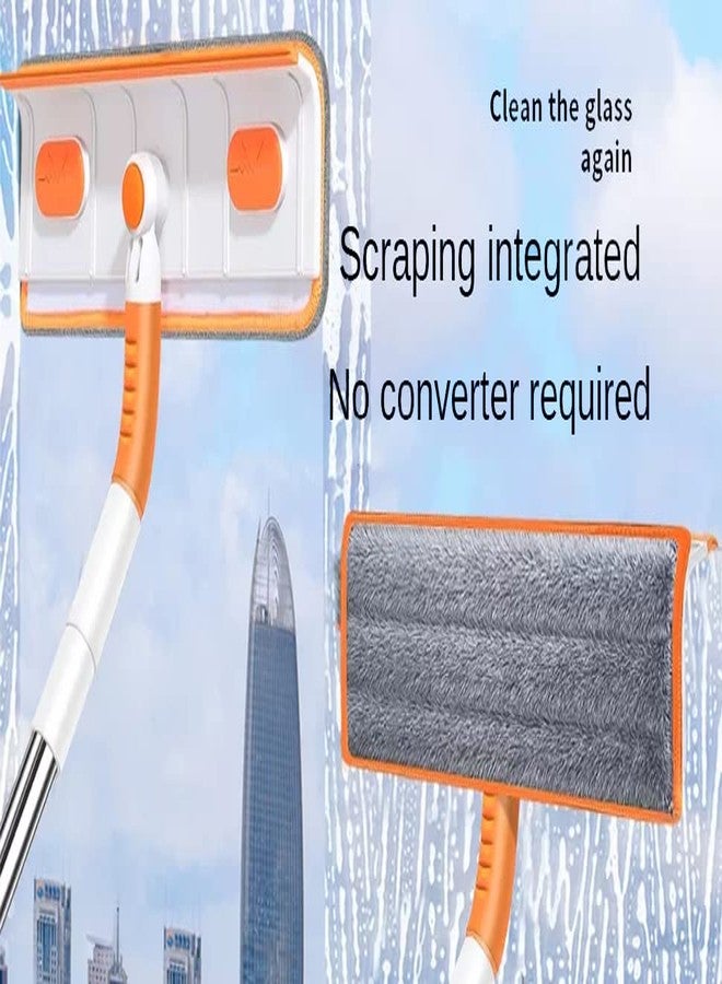 MADRIC 2 in 1 Window Cleaning Tool |Squeegee Window Cleaner with Bendable Head for Indoor Outdoor High Windows Cleaning (Window Cleaning Brush) (Rectangular) - Image 2